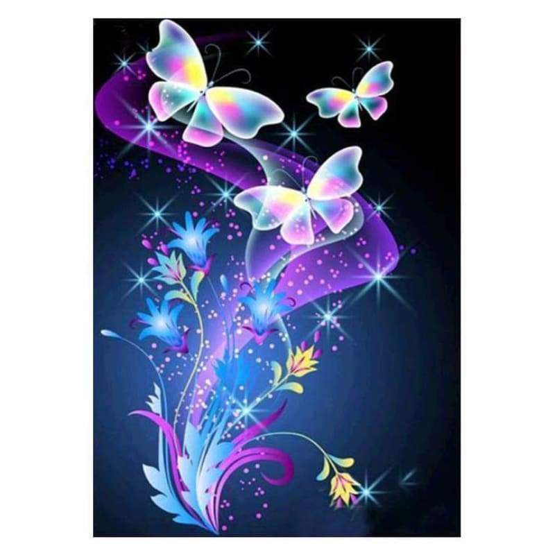 5D Diamond Painting Butterfly Flowers Dream Full Diamond