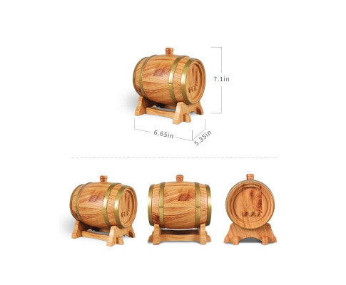 Essential Oil Aroma Diffuser - 350ml Barrel Wood Ultrasonic Air Mist Humidifier