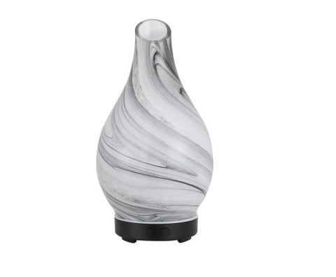 Devanti Aromatherapy Aroma Diffuser Essential Oil Humidifier LED Glass Marble