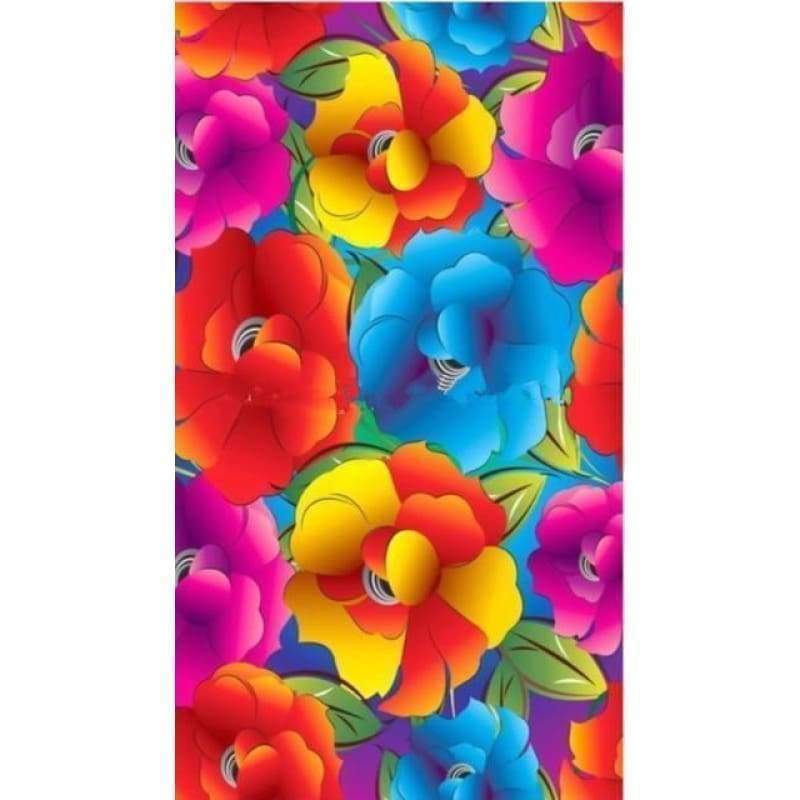 NEW HOT SALE ABSTRACT FLOWER PATTERN FULL DRILL - 5D DIY DIAMOND PAINTING KITS 35x70
