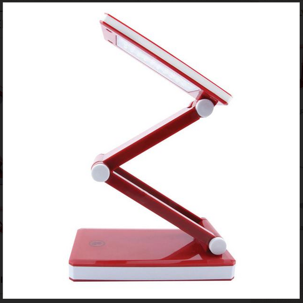 TRIUMPH  Folding LED Rechargeable Desk Lamp, Red
