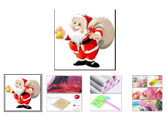 Mnp Dotz Santa Claus | Full Round Diamond Painting Kits 20x20