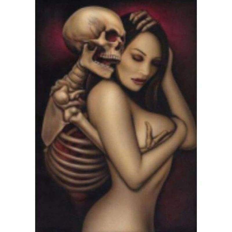 FULL DRILL - 5D DIY DIAMOND PAINTING KITS SPECIAL SKULL AND SEXY WOMAN
